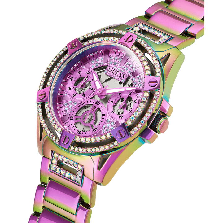 GUESS Ladies Iridescent Iridescent Multi-Function Watch