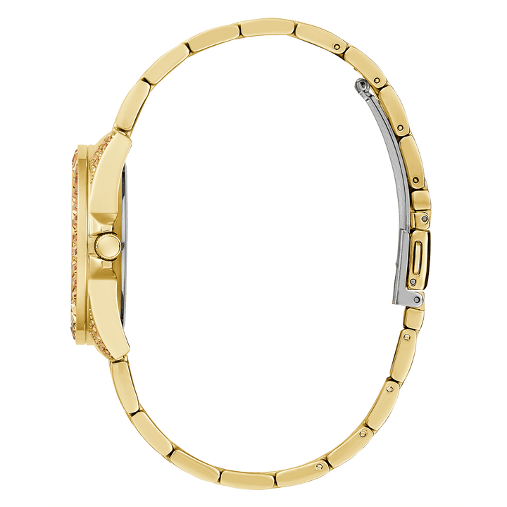 GUESS Ladies Gold Tone Day/Date Watch