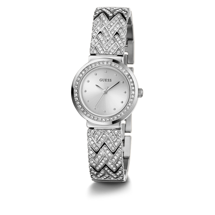 GUESS Ladies Silver Tone Analog Watch