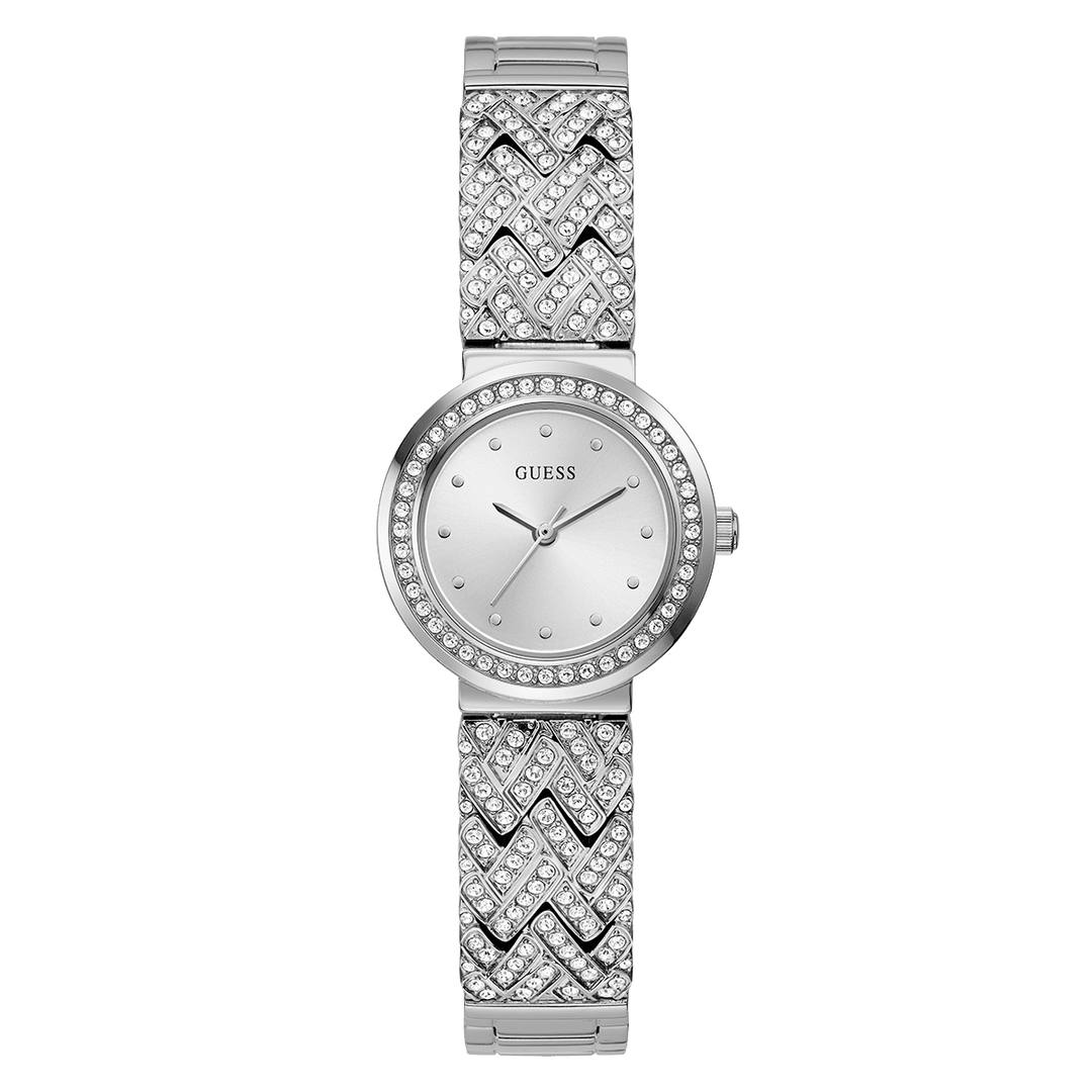 GUESS Ladies Silver Tone Analog Watch