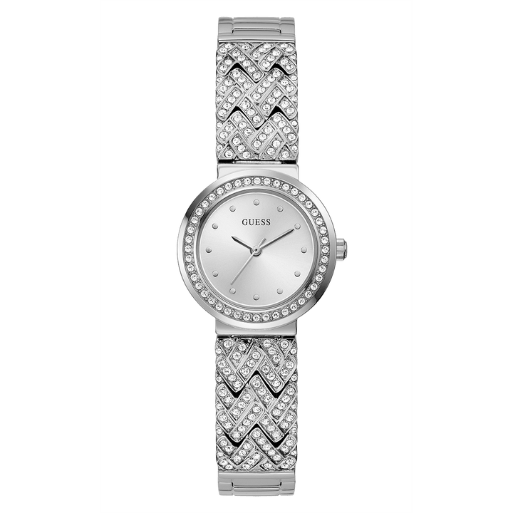 GUESS Ladies Silver Tone Analog Watch