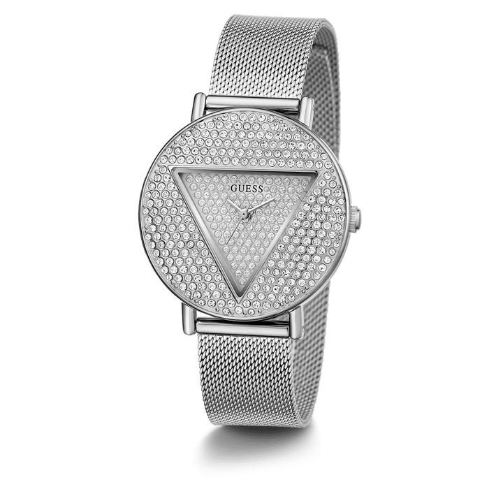 GUESS Ladies Silver Tone Analog Watch