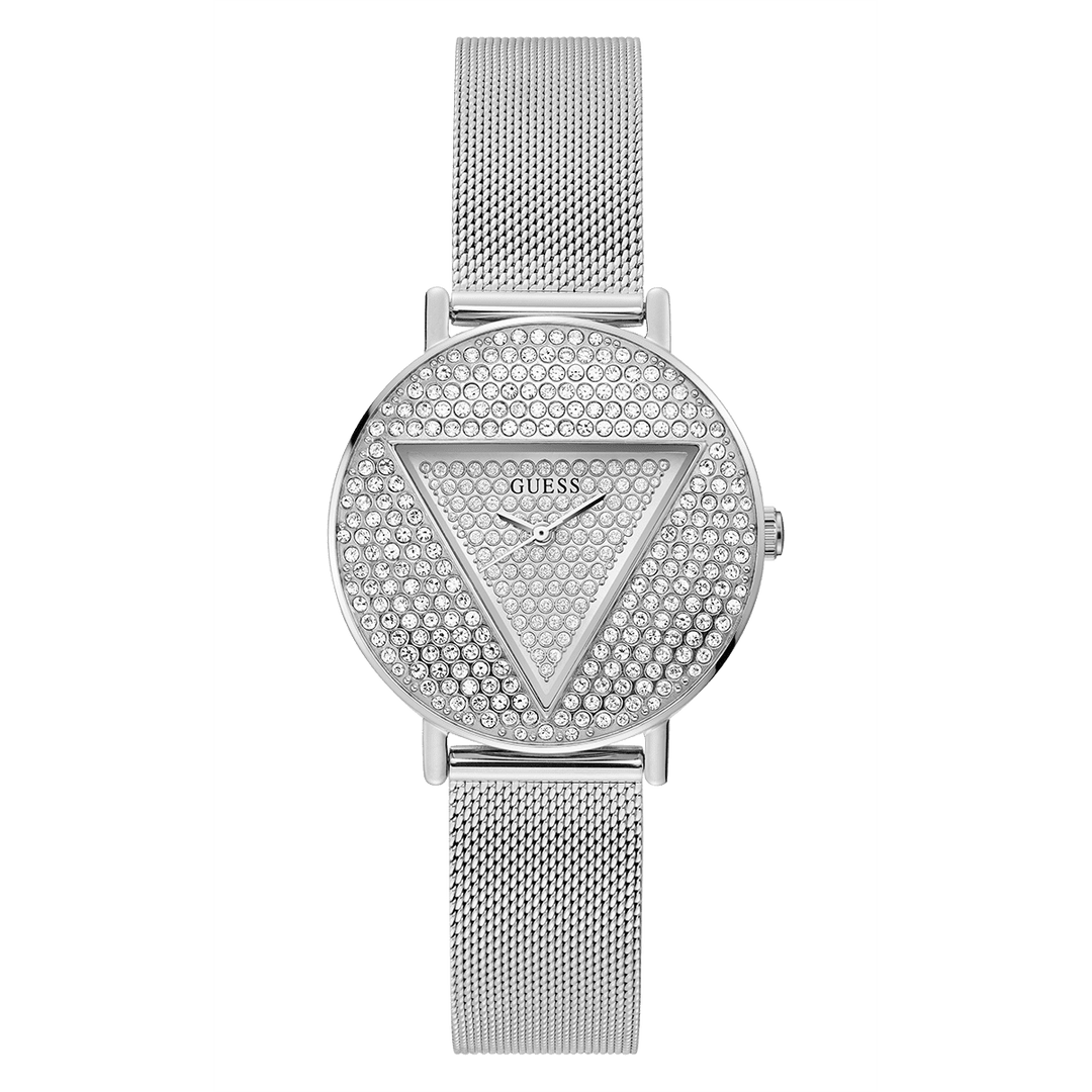 GUESS Ladies Silver Tone Analog Watch