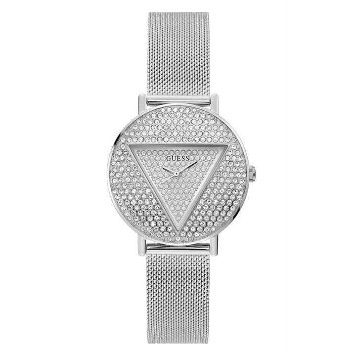 GUESS Ladies Silver Tone Analog Watch