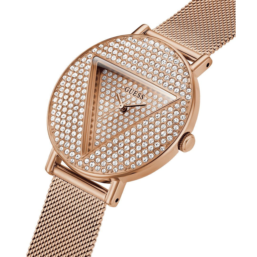 GUESS Ladies Rose Gold Tone Analog Watch