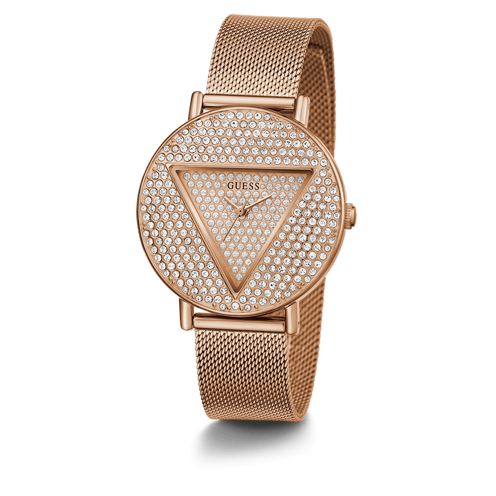 GUESS Ladies Rose Gold Tone Analog Watch