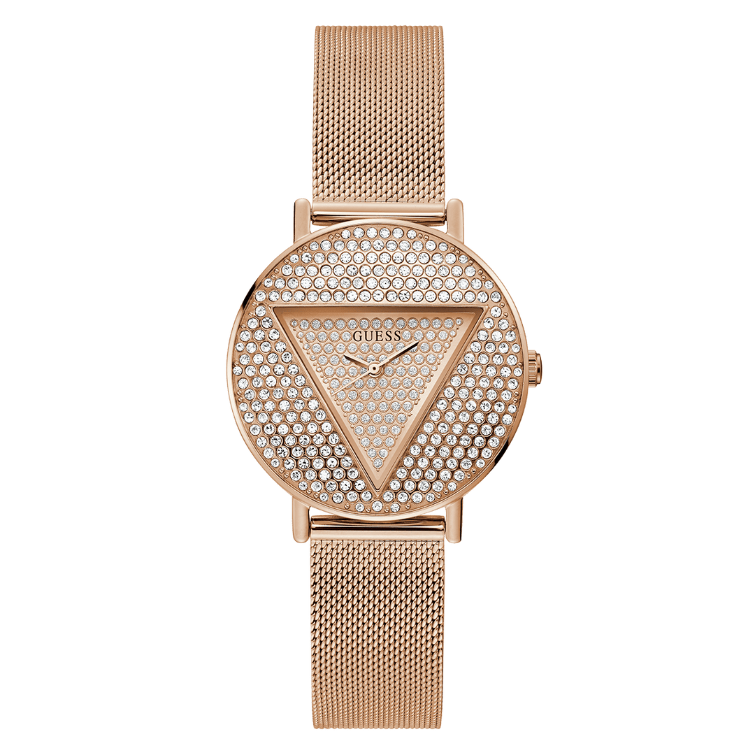 GUESS Ladies Rose Gold Tone Analog Watch