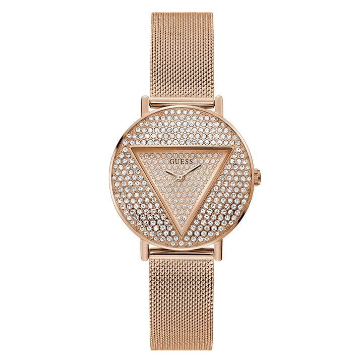 GUESS Ladies Rose Gold Tone Analog Watch