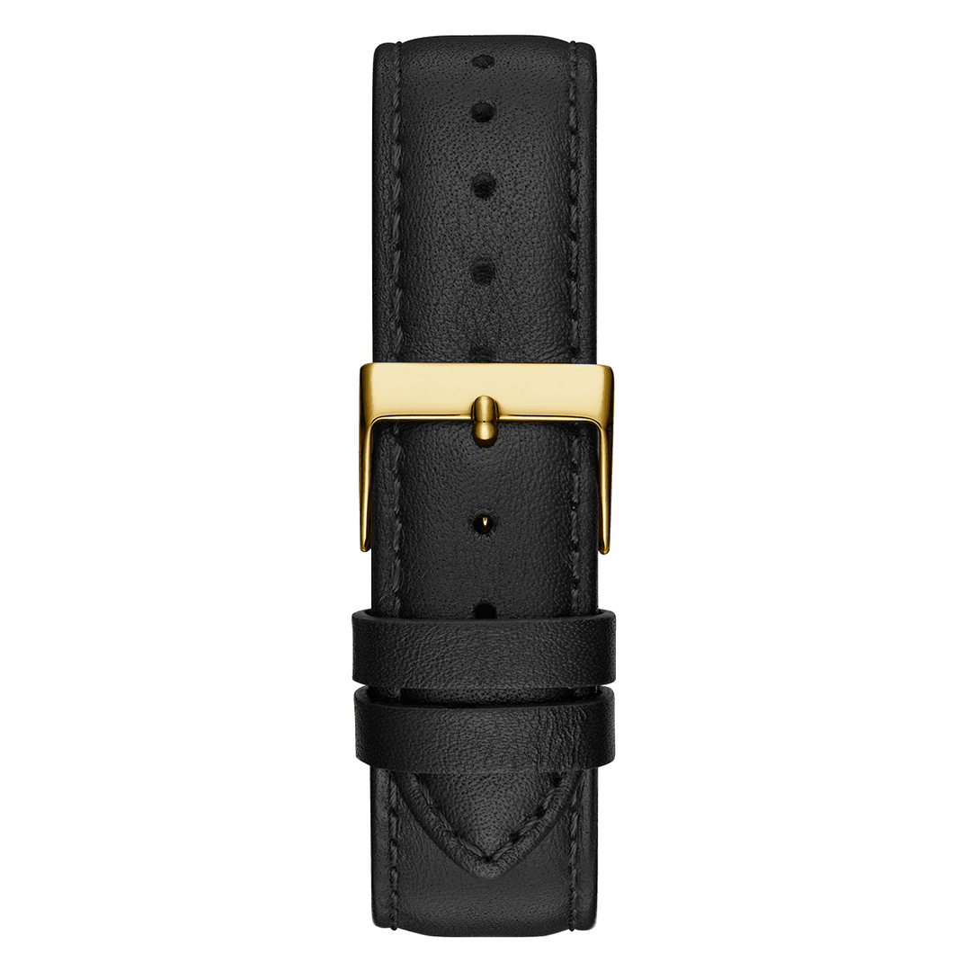 GUESS Ladies Black Gold Tone Analog Watch