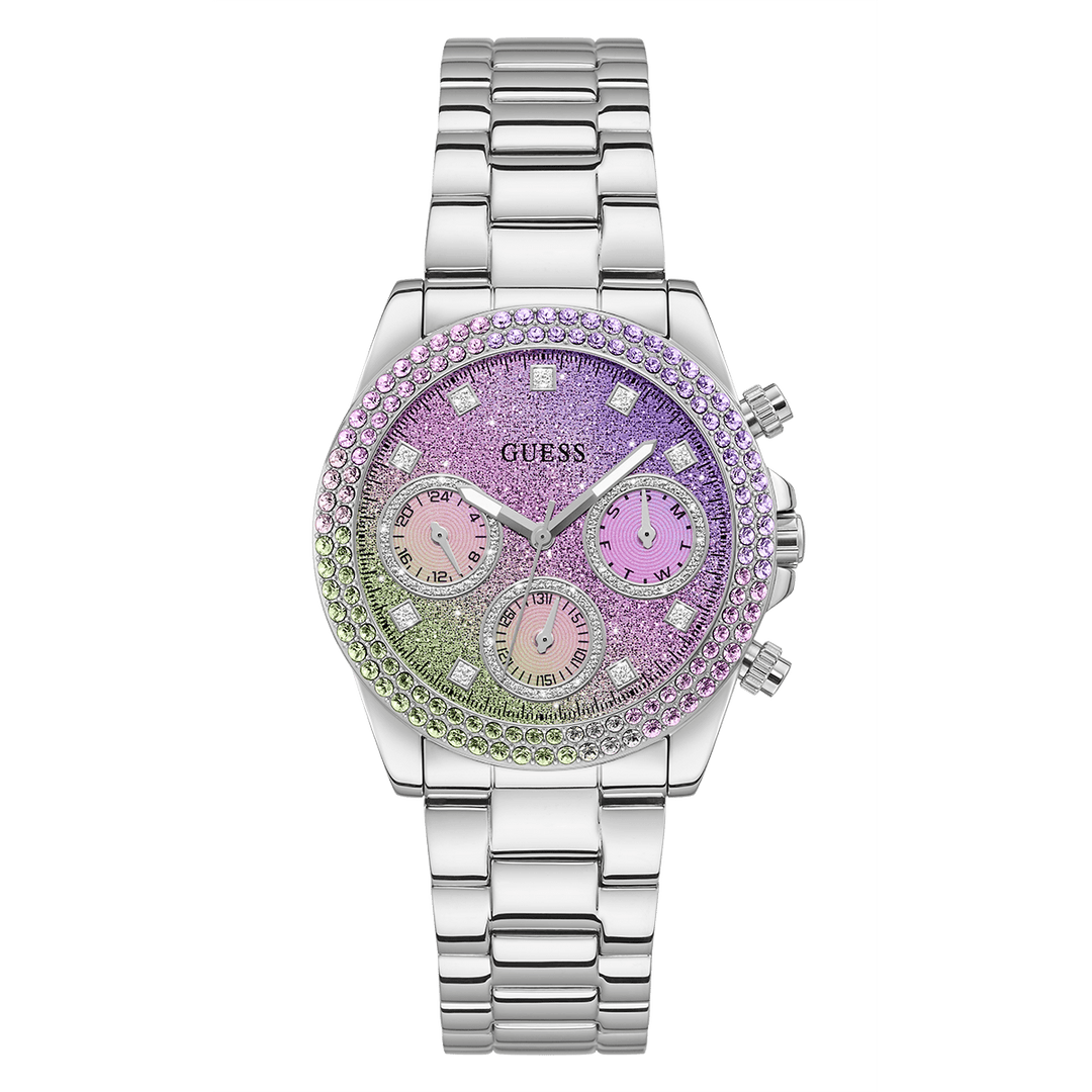 GUESS Ladies Silver Tone Analog Watch