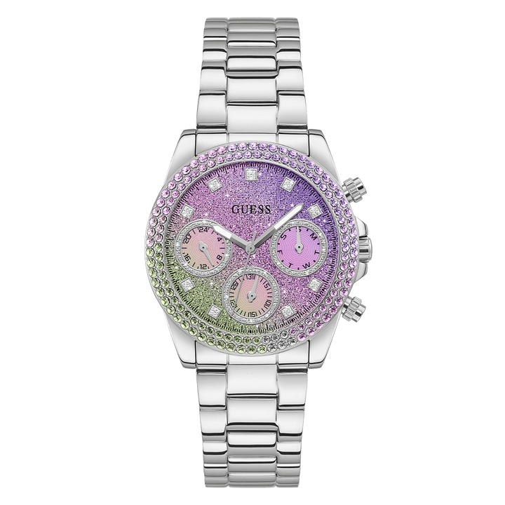 GUESS Ladies Silver Tone Analog Watch