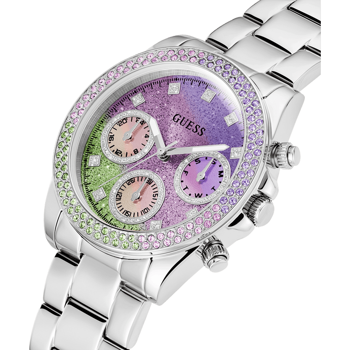 GUESS Ladies Silver Tone Analog Watch