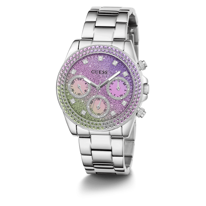 GUESS Ladies Silver Tone Analog Watch