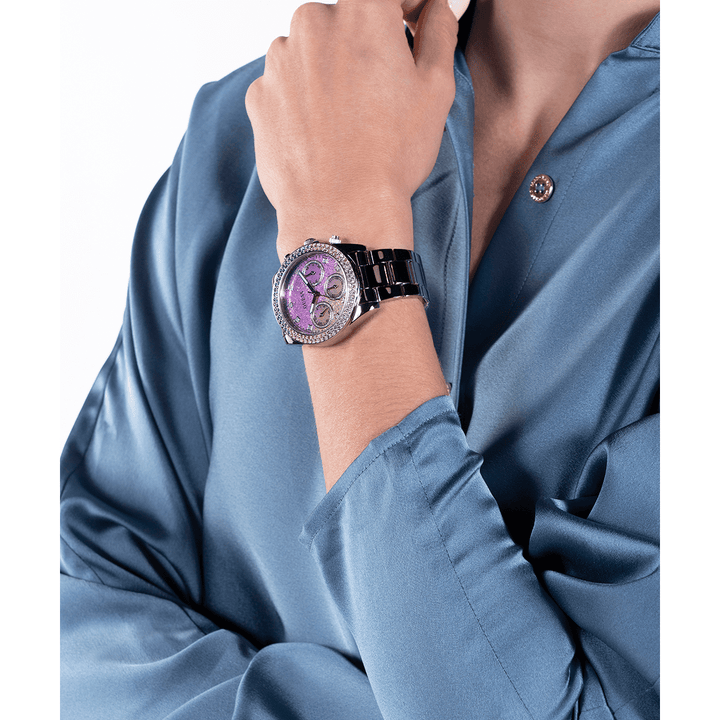 GUESS Ladies Silver Tone Analog Watch