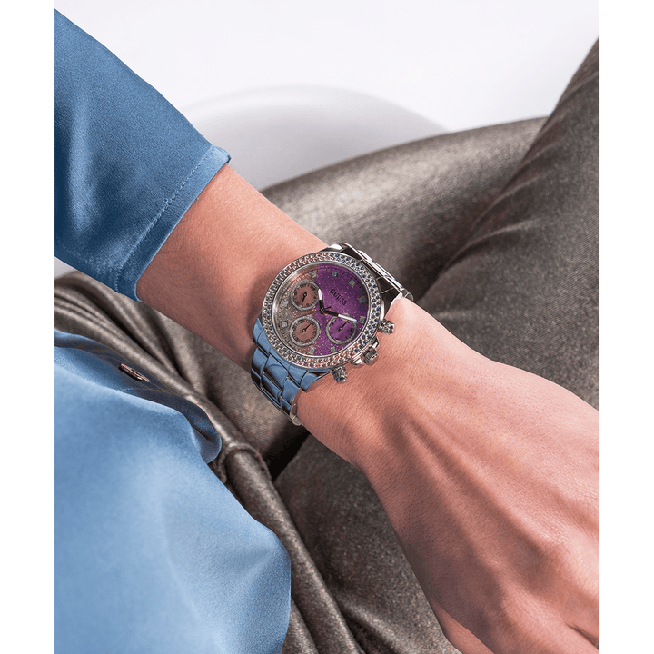 GUESS Ladies Silver Tone Analog Watch