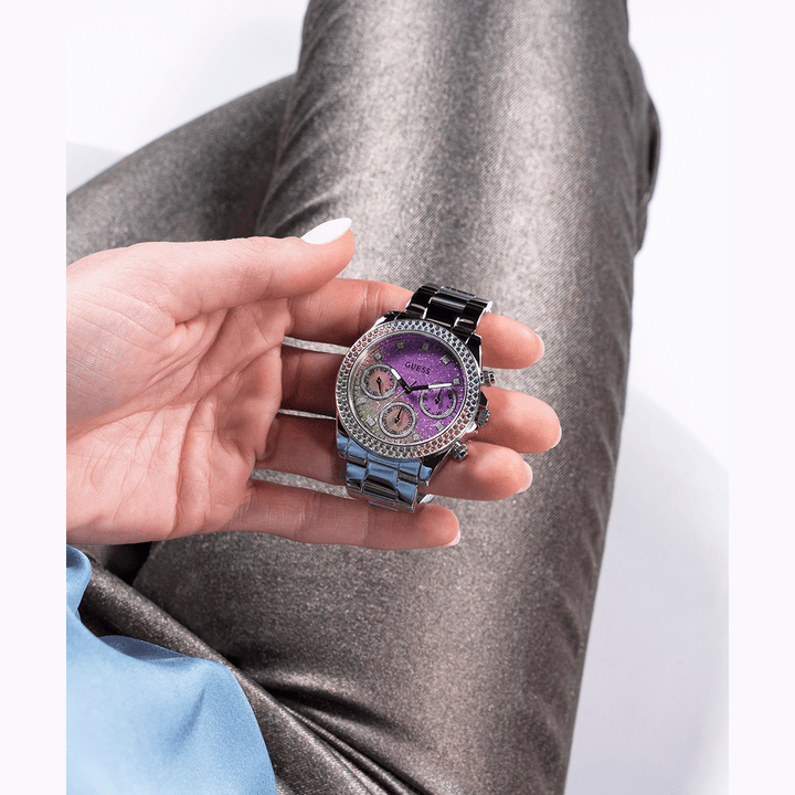 GUESS Ladies Silver Tone Analog Watch