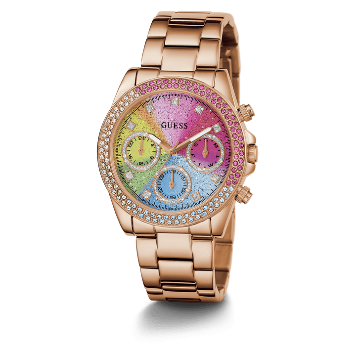 GUESS Ladies Rose Gold Tone Analog Watch