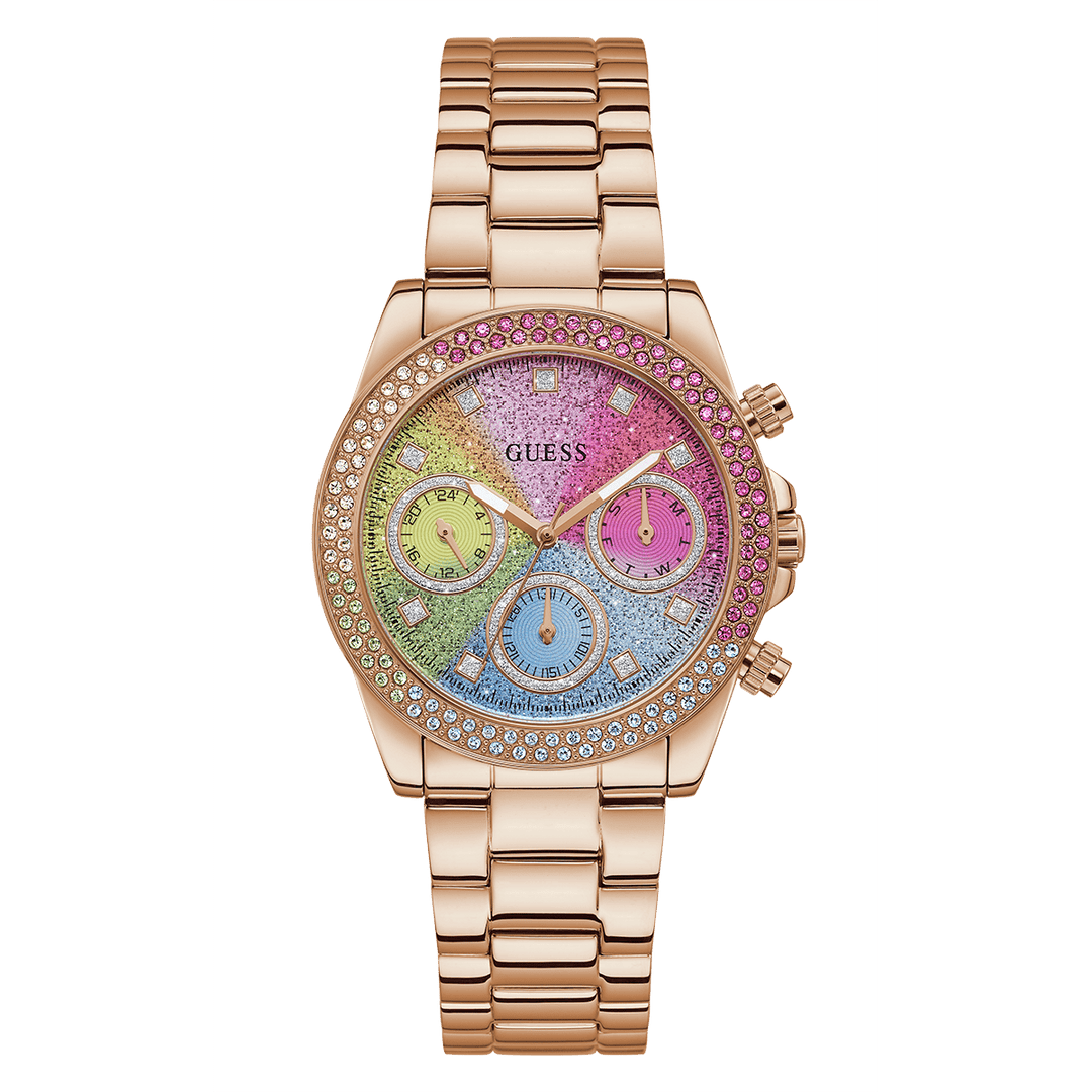 GUESS Ladies Rose Gold Tone Analog Watch