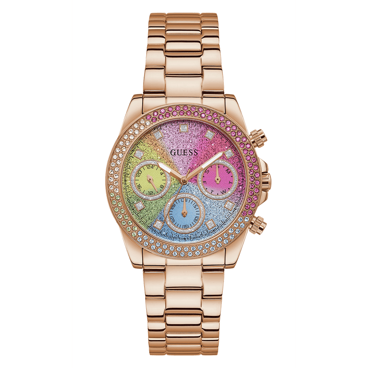 GUESS Ladies Rose Gold Tone Analog Watch