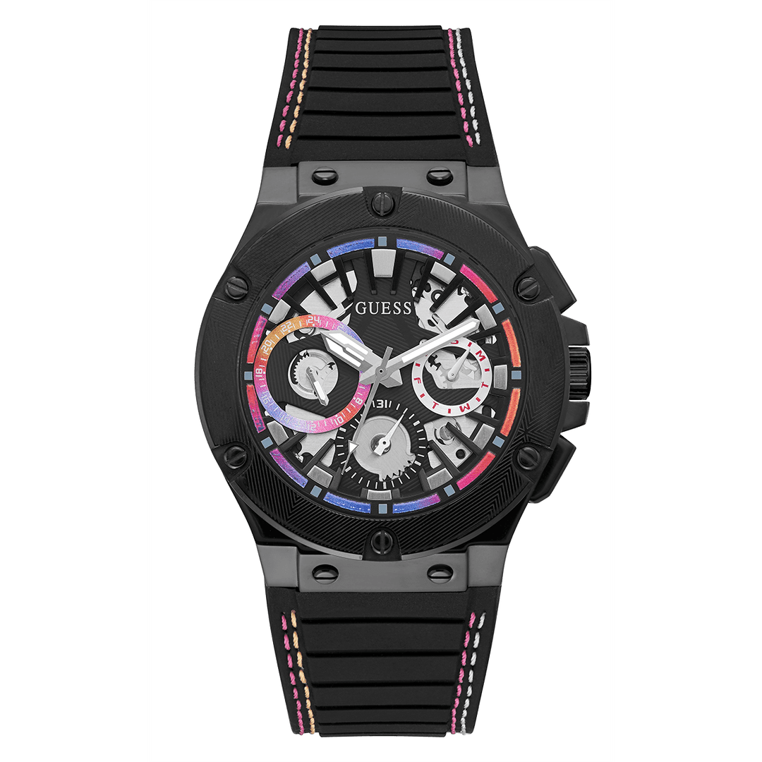 GUESS Mens Black Multi-Function Watch