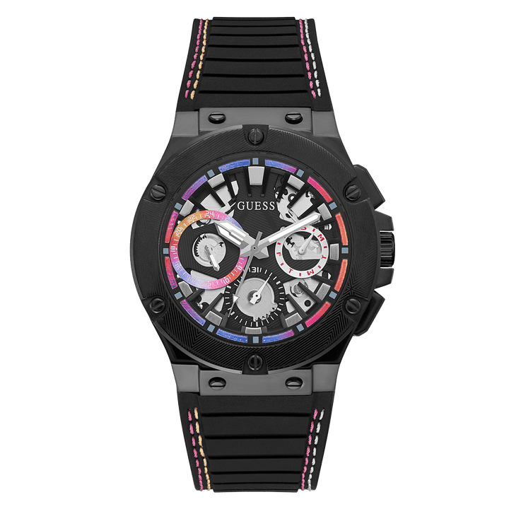 GUESS Mens Black Multi-Function Watch