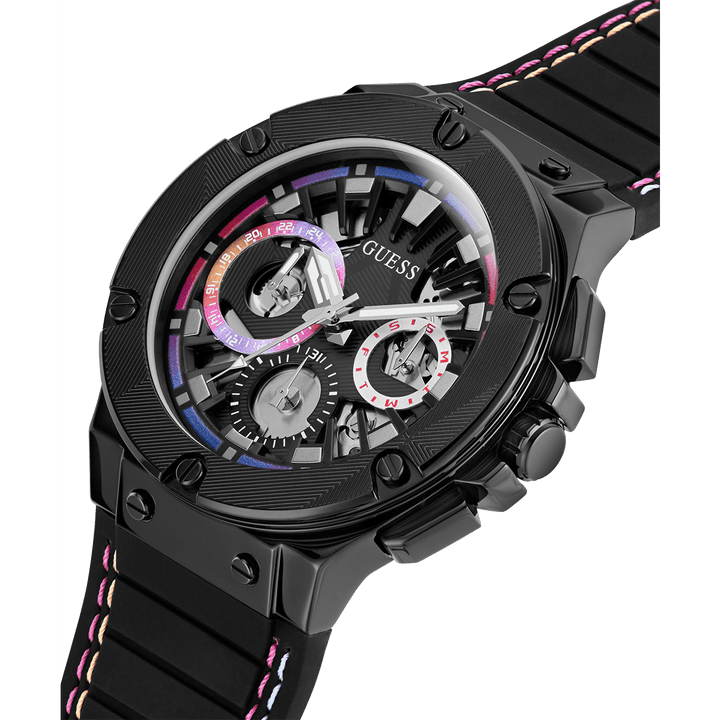 GUESS Mens Black Multi-Function Watch