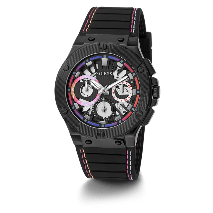 GUESS Mens Black Multi-Function Watch