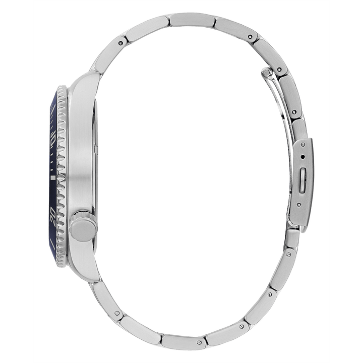 GUESS Mens Silver Tone Multi-Function Watch