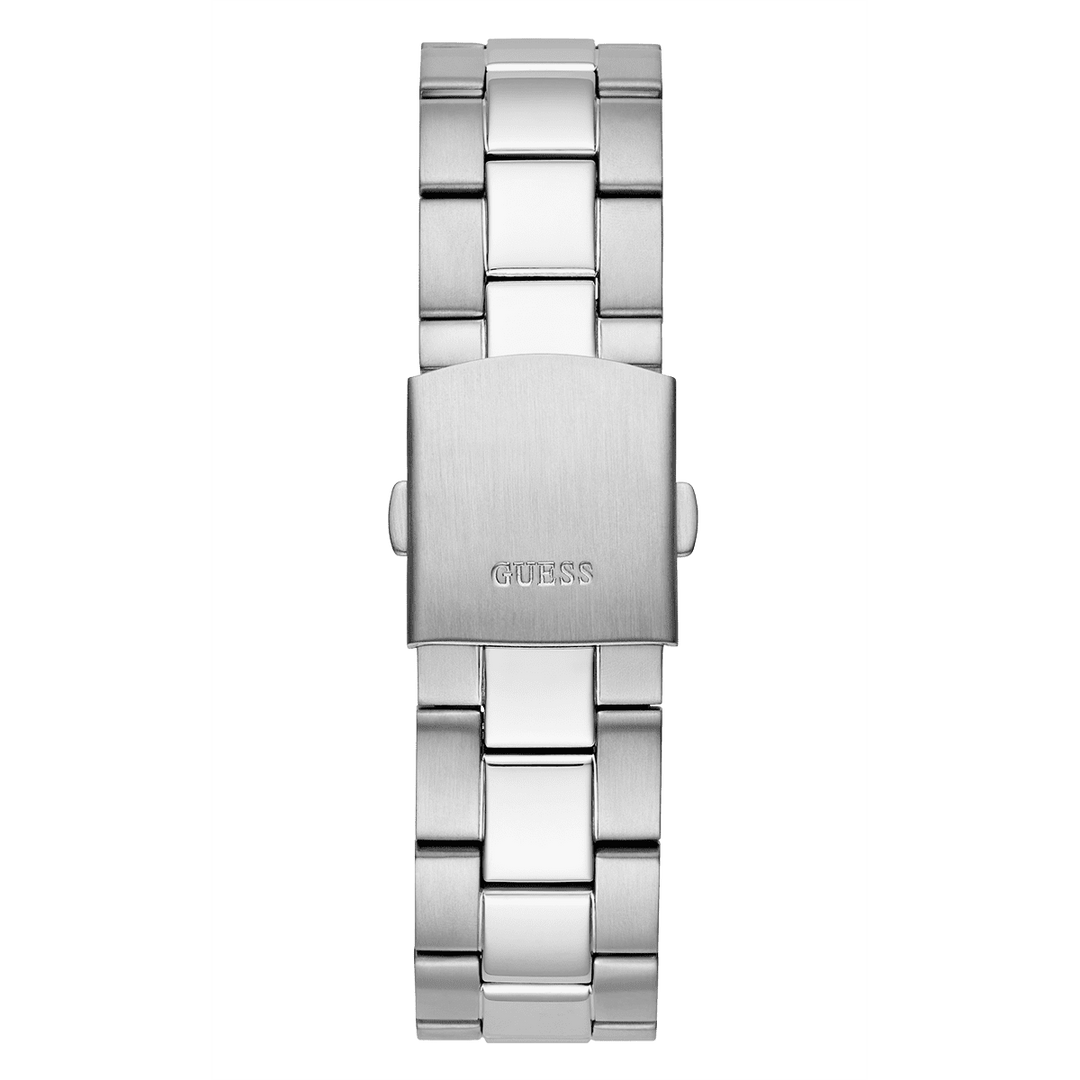GUESS Mens Silver Tone Multi-Function Watch