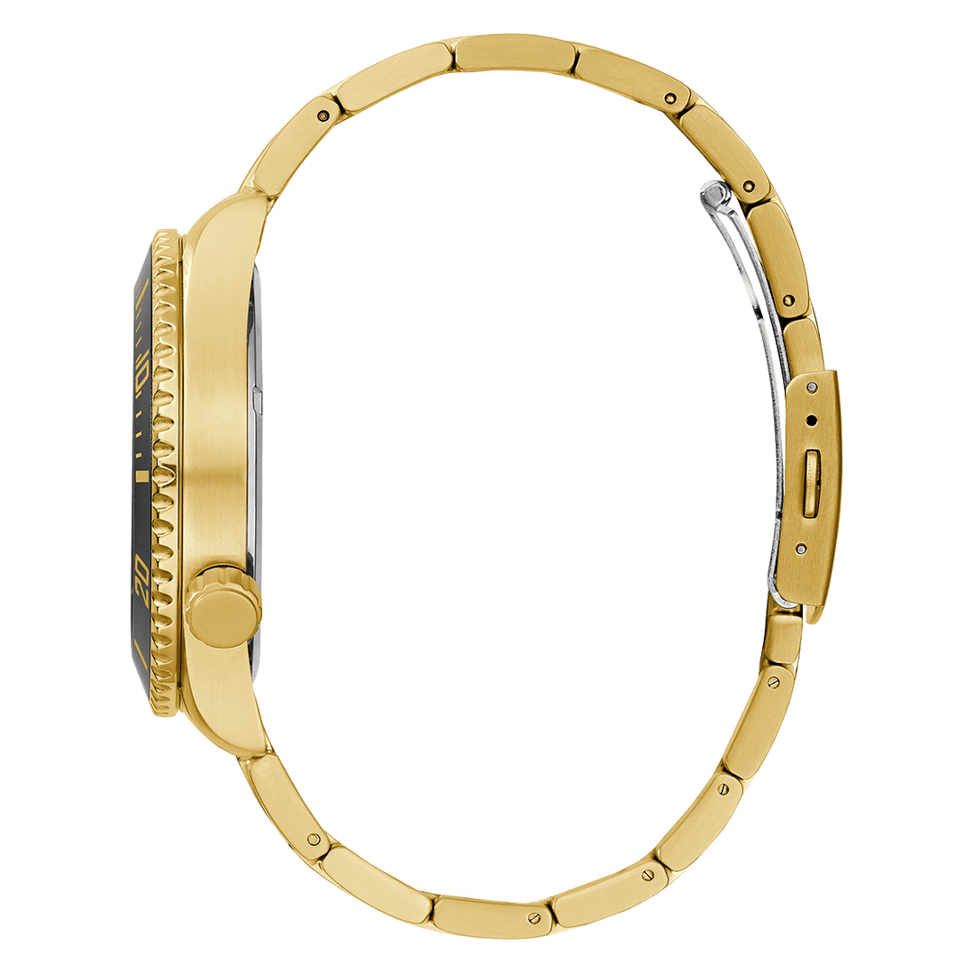 GUESS Mens Gold Tone Multi-Function Watch