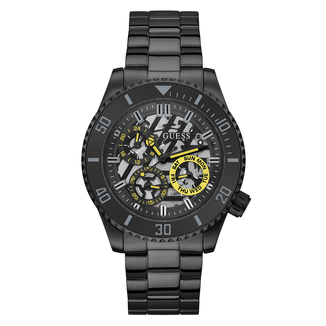 GUESS Mens Black Multi-Function Watch