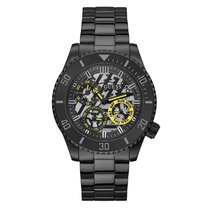 GUESS Mens Black Multi-Function Watch