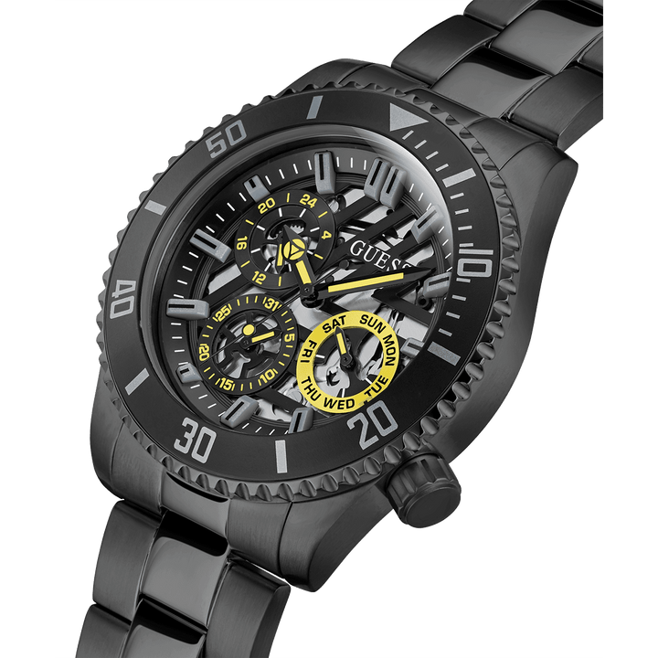 GUESS Mens Black Multi-Function Watch