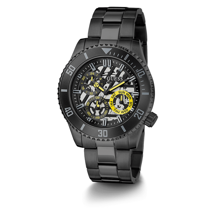GUESS Mens Black Multi-Function Watch