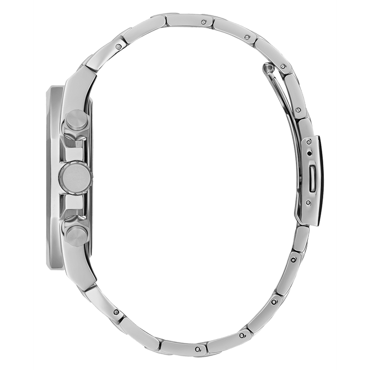 GUESS Mens Silver Tone Multi-Function Watch