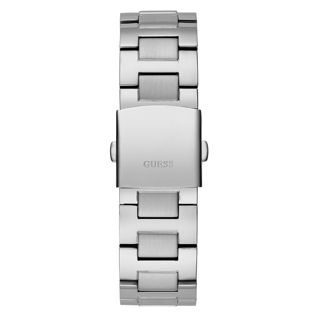 GUESS Mens Silver Tone Multi-Function Watch