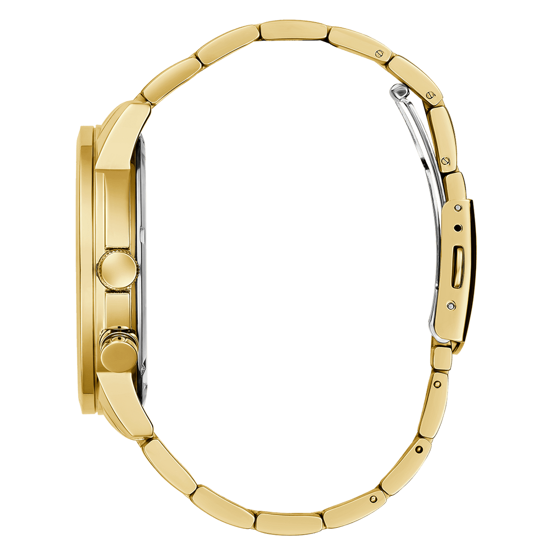 GUESS Mens Gold Tone Multi-Function Watch