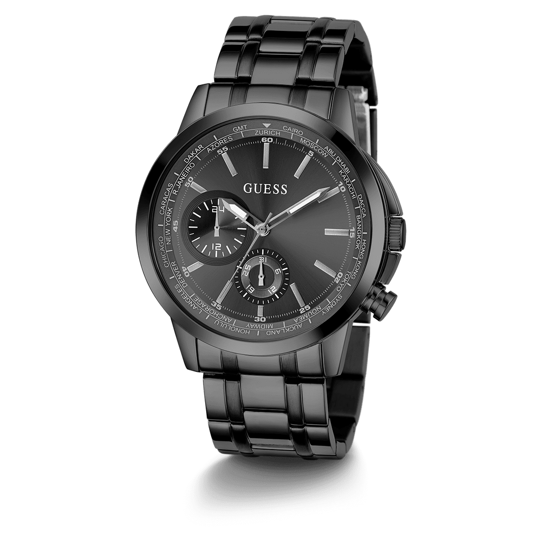 GUESS Mens Black Multi-Function Watch