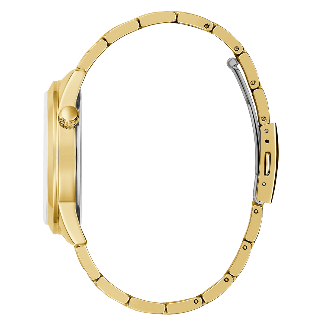 GUESS Mens Gold Tone Analog Watch