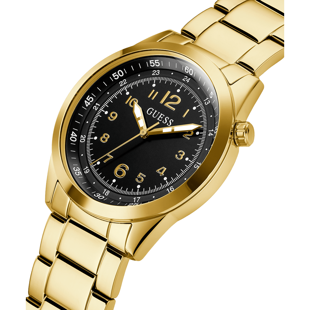 GUESS Mens Gold Tone Analog Watch