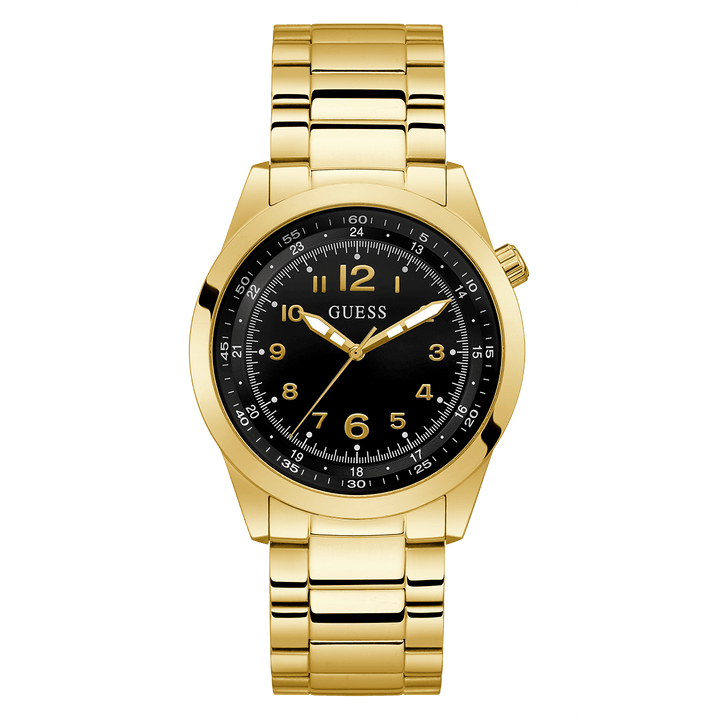 GUESS Mens Gold Tone Analog Watch