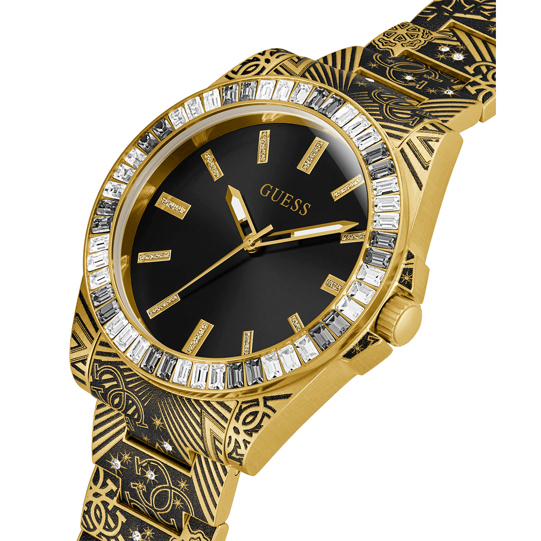 GUESS Mens Gold Tone Analog Watch