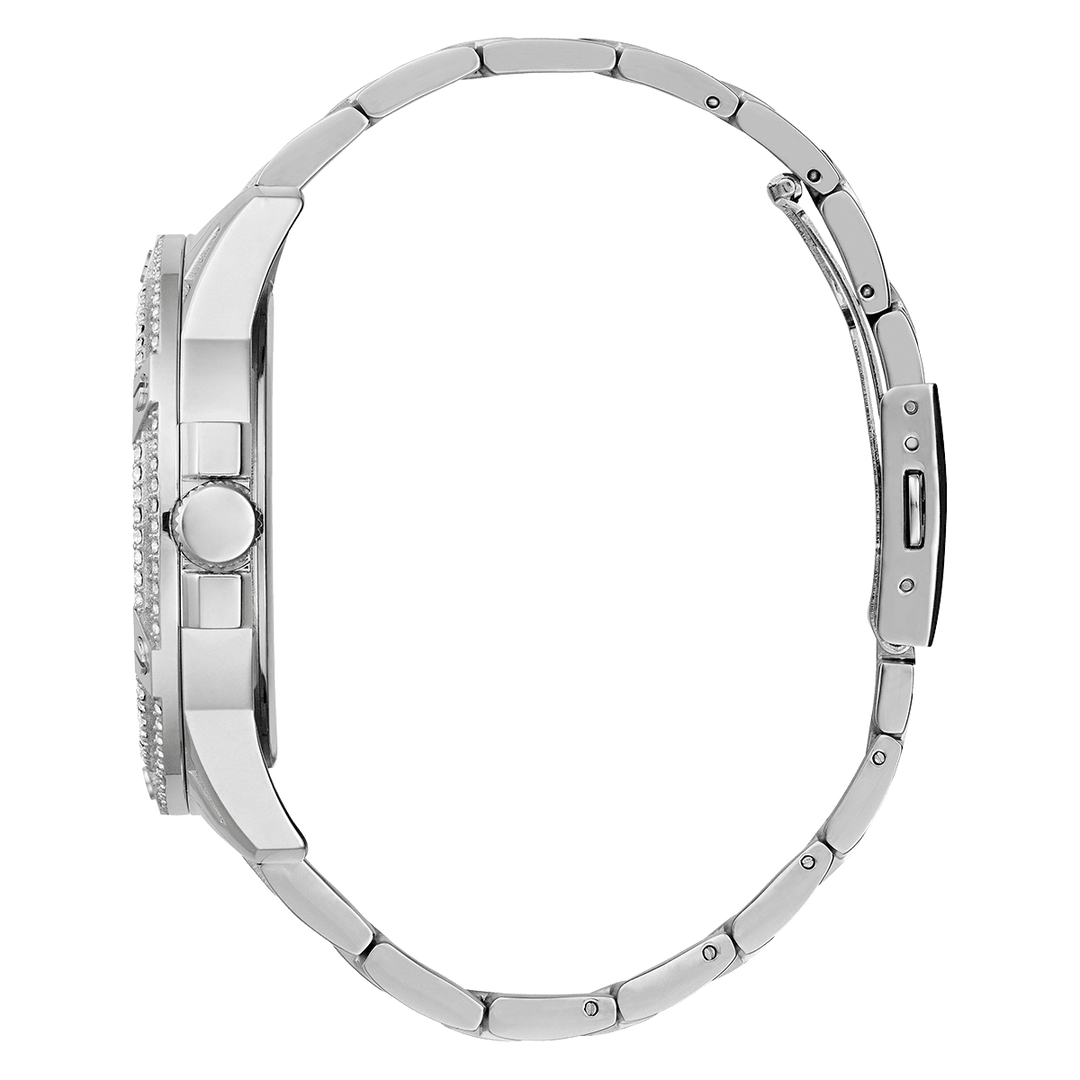 GUESS Mens Silver Tone Multi-Function Watch