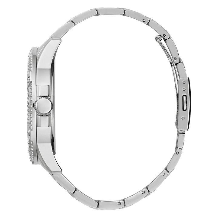 GUESS Mens Silver Tone Multi-Function Watch