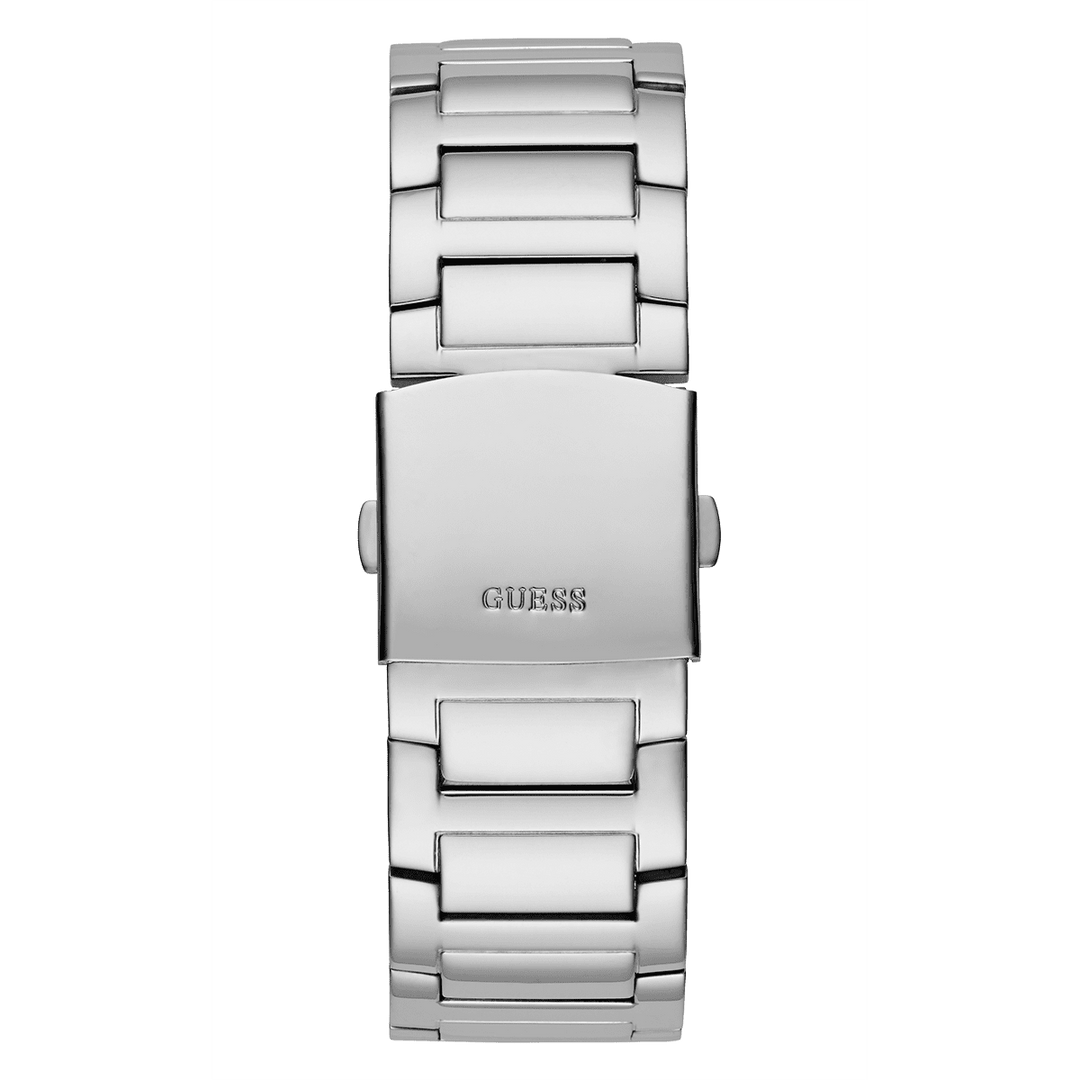GUESS Mens Silver Tone Multi-Function Watch
