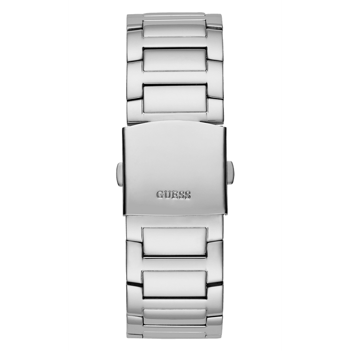GUESS Mens Silver Tone Multi-Function Watch
