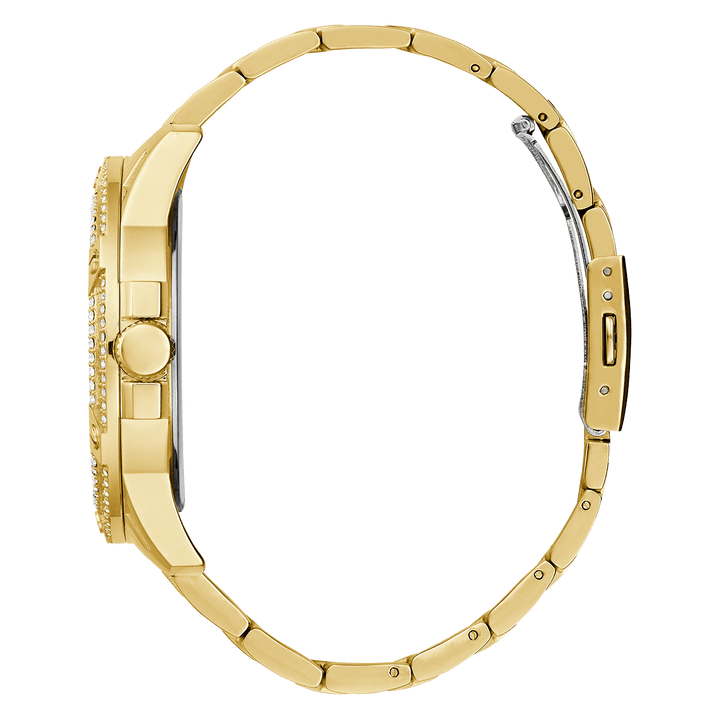 GUESS Mens Gold Tone Multi-Function Watch