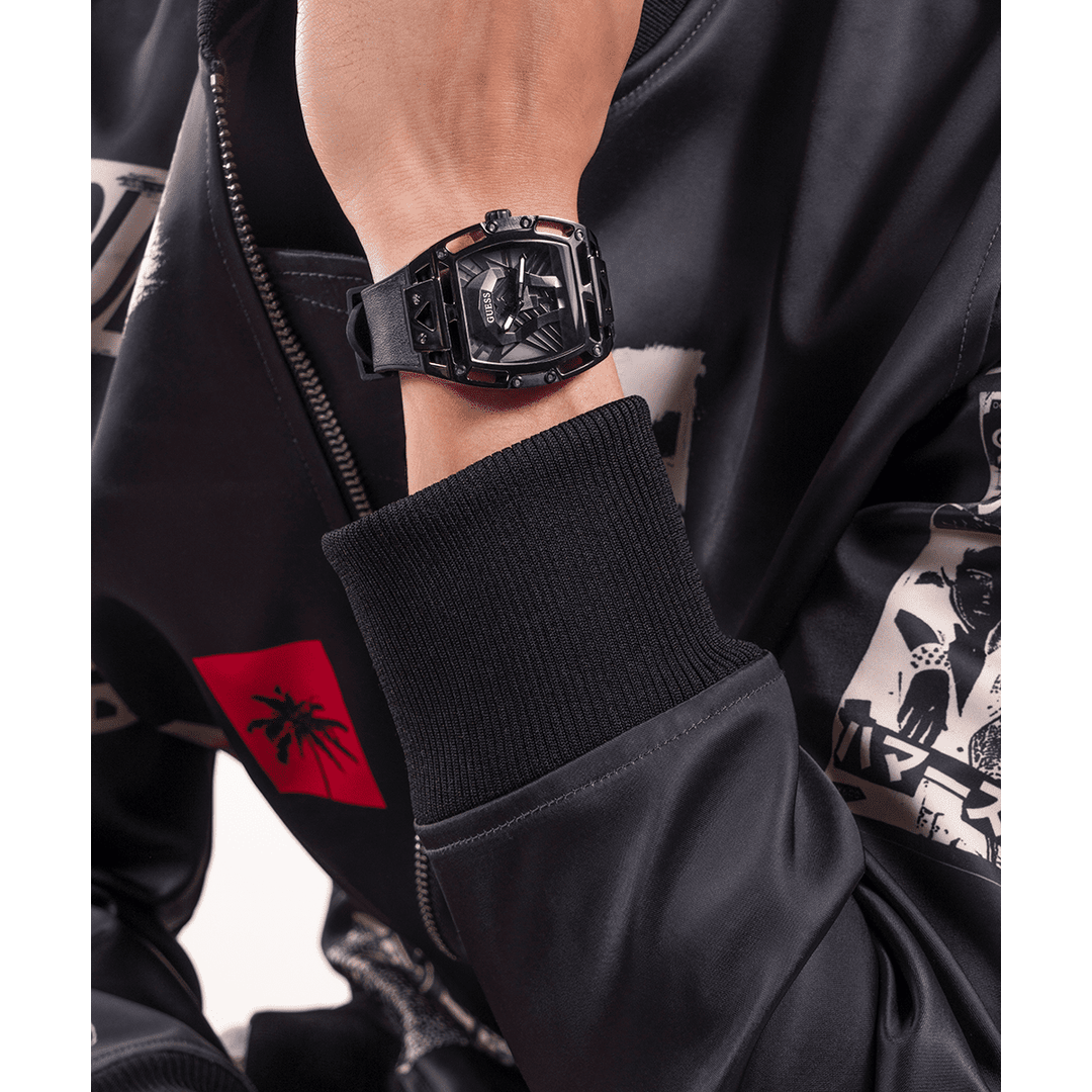 GUESS Mens Black Multi-Function Watch