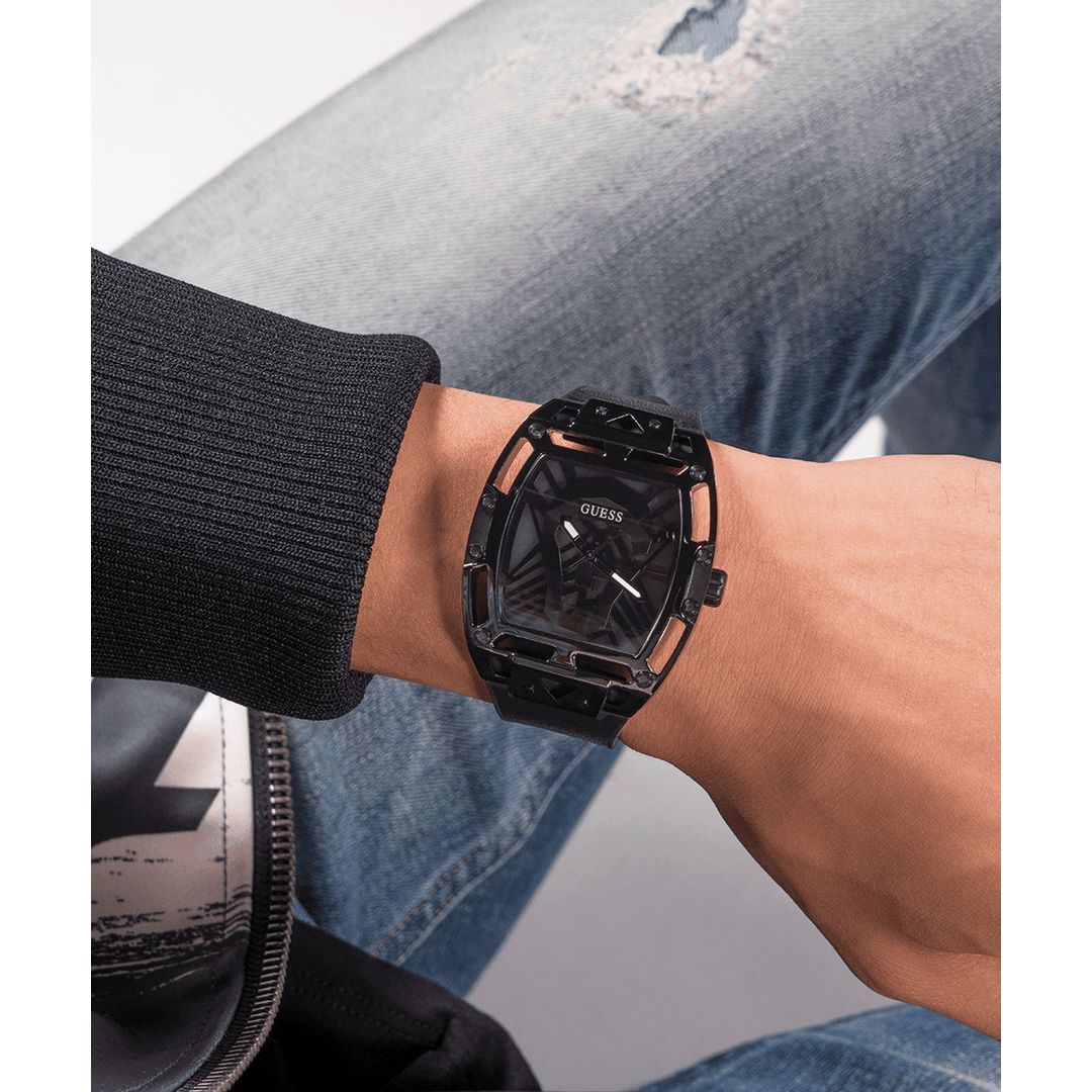 GUESS Mens Black Multi-Function Watch