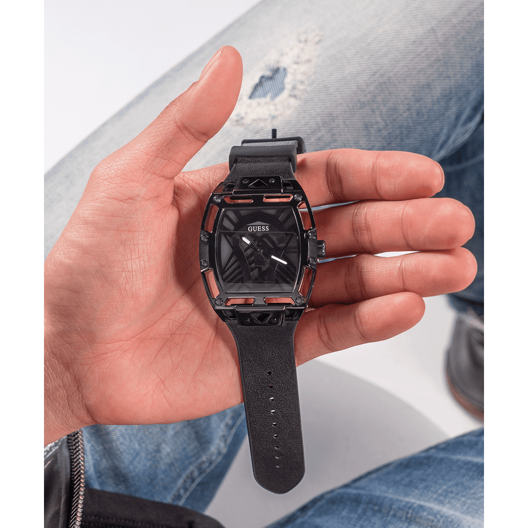 GUESS Mens Black Multi-Function Watch